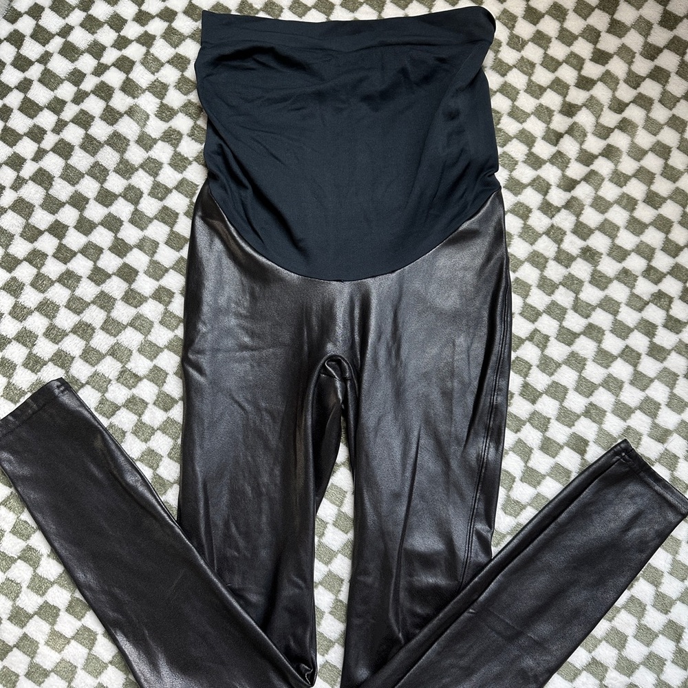 NWOT Spanx Mama Faux Leather Leggings